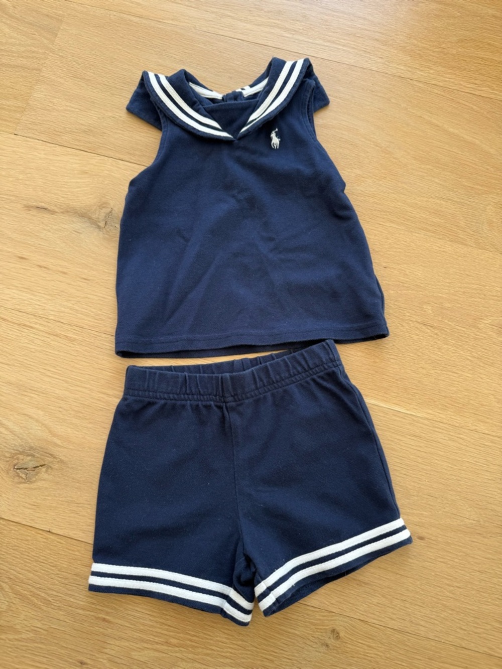 Ralph Lauren Dark Navy Knit Shorts Set